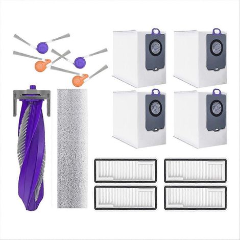 Teileset Für Flow – Haupt- Und Seitenbürsten, Hepa-filter, Walzenmopp, Staubbeutel