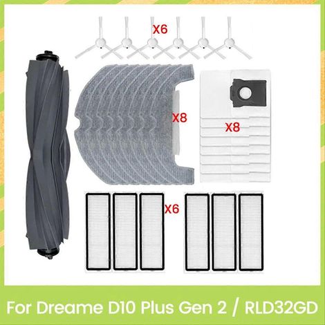 29-teiliges Set Für Den Staubsauger D10 Plus Gen 2/rld32gd: Haupt-/seitenbürsten, Filter, Staubbeutel, Wischmopp