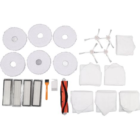 Set Mit 4 Zubehörteilen Für Saugroboter: Seitenbürste, Filter, Staubbeutel Und Tuch – Ersatzteile Für Dreame