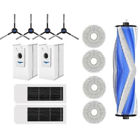Für Ecovacs Deebot X2s Staubsauger: Seitenbürste, Tuchfilterclip, Kohle-staubbeutel, Bürstenwalze