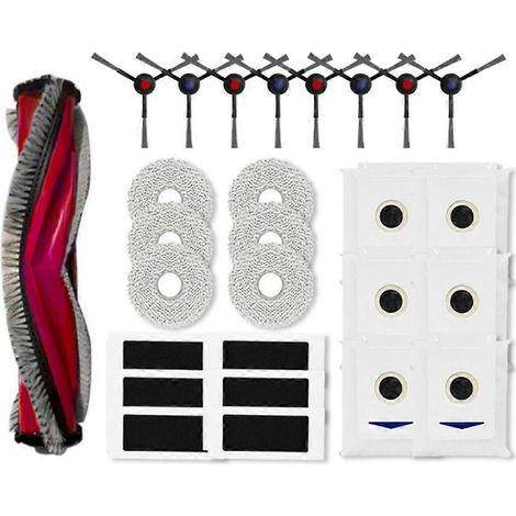 27-teiliges Set Für Ecovacs T30 Pro Omni Ddx14/yeedi M12 Pro+ Inklusive Haupt-/seitenbürsten, Filter, Waschbeutel Und Staubbeutel