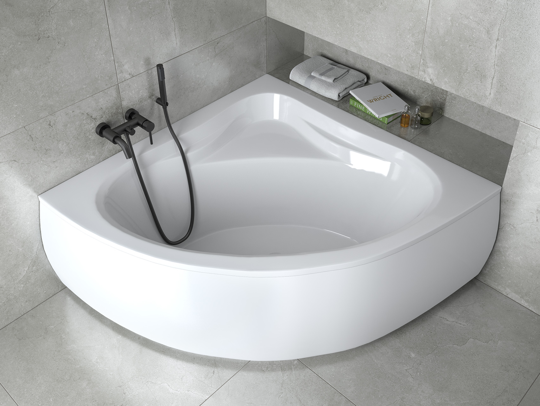Ecolam Badewanne 140x140 Cm Mia Eckbadewanne + Schürze Wanne Mit Sitz Komplettset Ablauf In Der Mitte Acrylwanne Ablaufgarnitur Füße Silikon