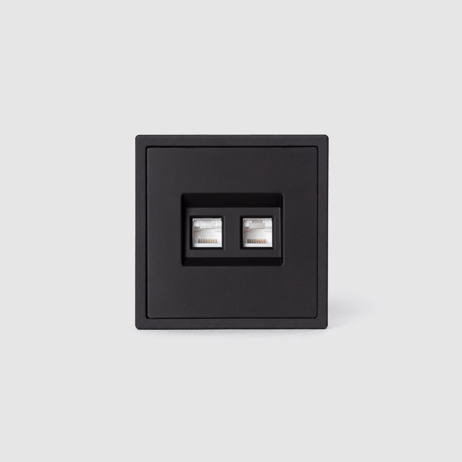 Doppel Rj45 Anschluss Cat 6 Internet Luxe 990 Schwarz