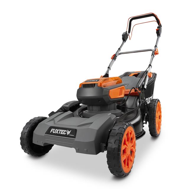 [neuwertig] Fuxtec 40v Akku Rasenmäher Fx-e2rm46proset Akkurasenmäher Mit Antrieb 46 Cm 2x 5ah Akku & Schnellladegerät Mulchfunktion 50l Fangkorb