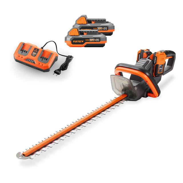 [neuwertig] Fuxtec 40v Akku Heckenschere Fx-e2hsset Heckentrimmer Mit 61cm Schnittl&auml Nge 26 Mm Schnittst&auml Rke 2x Akku Drehbarer Griff