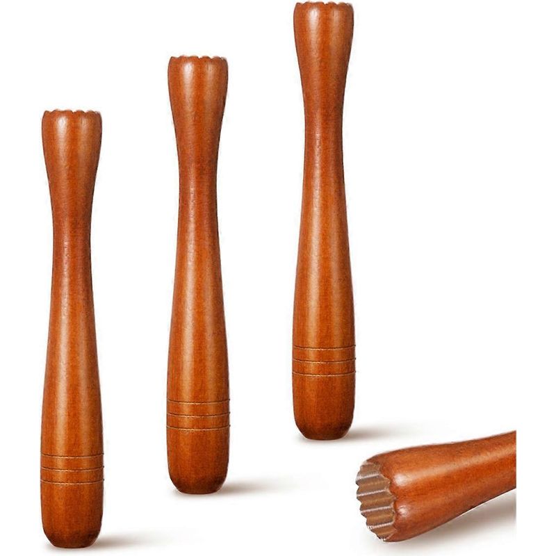 Set Aus 3 Cocktailstößeln Aus Holz, Stößellänge 19,5 Cm.