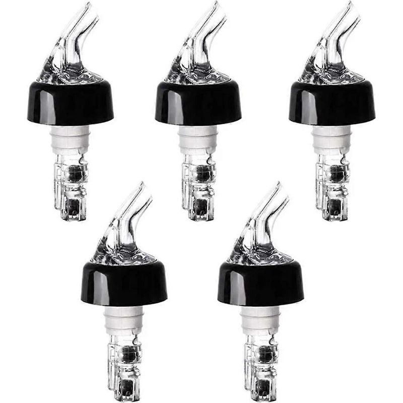Set Mit 5 Kunststoff-ausgießern À 30 Ml Für Olivenöl- Und Weinflaschen.