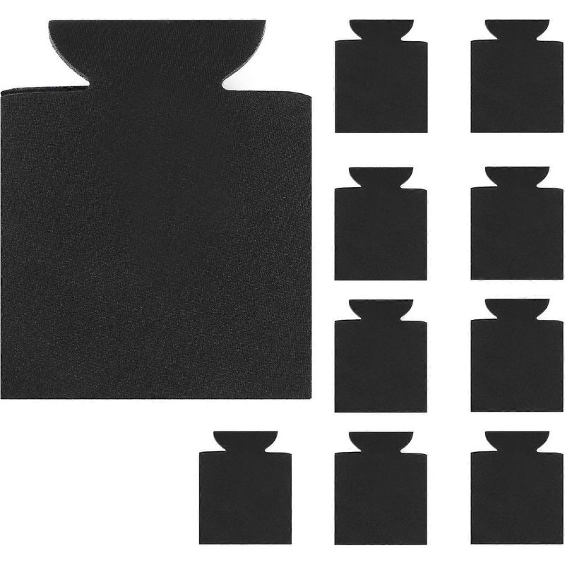 Packung Mit 10 Schwarzen Neopren-isolierhüllen Für Bierdosen, Becher Und Flaschen.