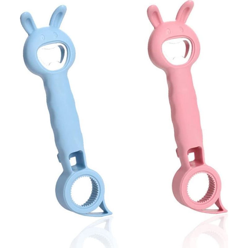 2 Flaschenöffner In Hasenform (rosa, Blau), Niedlicher Flaschenöffner, Multifunktional Und Komfortabel Für Frauen, Tragbarer Flaschenöffner