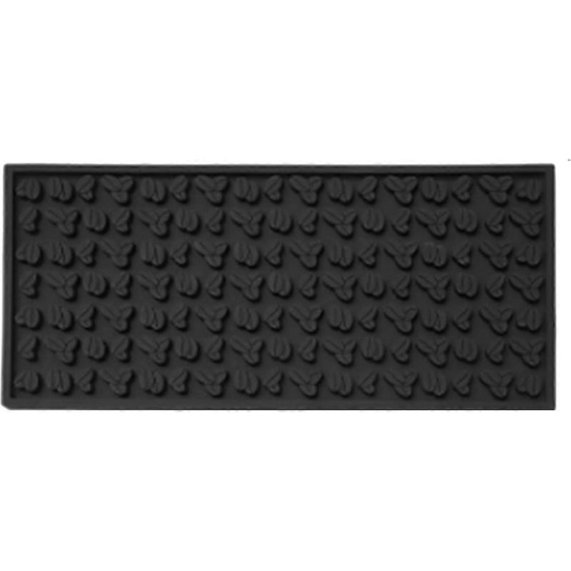 Rutschfeste Barmatte Aus Lebensmittelechtem Silikon, Schwarz, 30 X 15 X 0,8 Cm