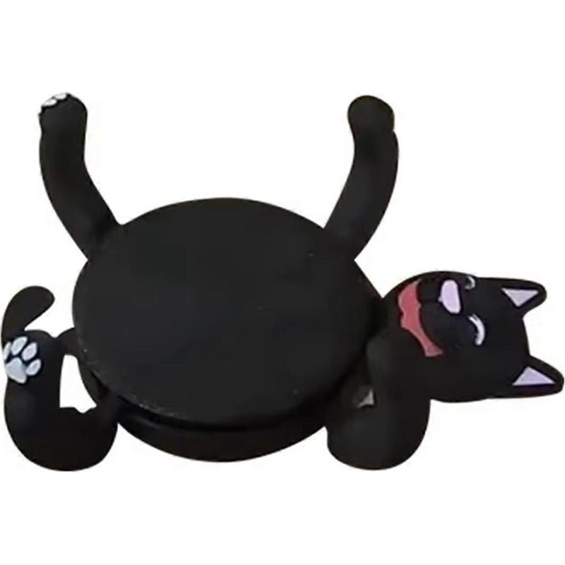 3d-gedruckte Untersetzer In Katzenform – Originelle Becherhalter In Katzenform, Schwarz