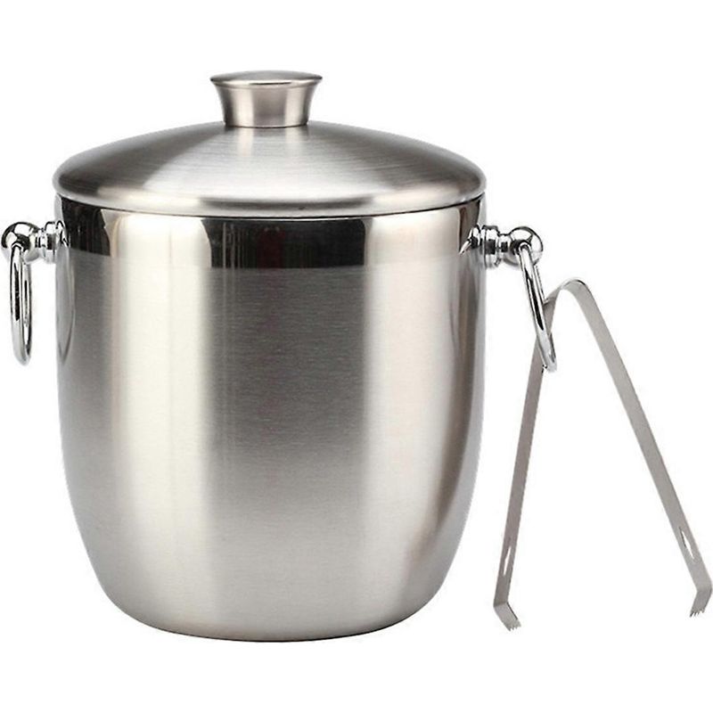 Doppelwandiger Eisbehälter Aus Edelstahl Mit Zange Und Deckel (3 L)