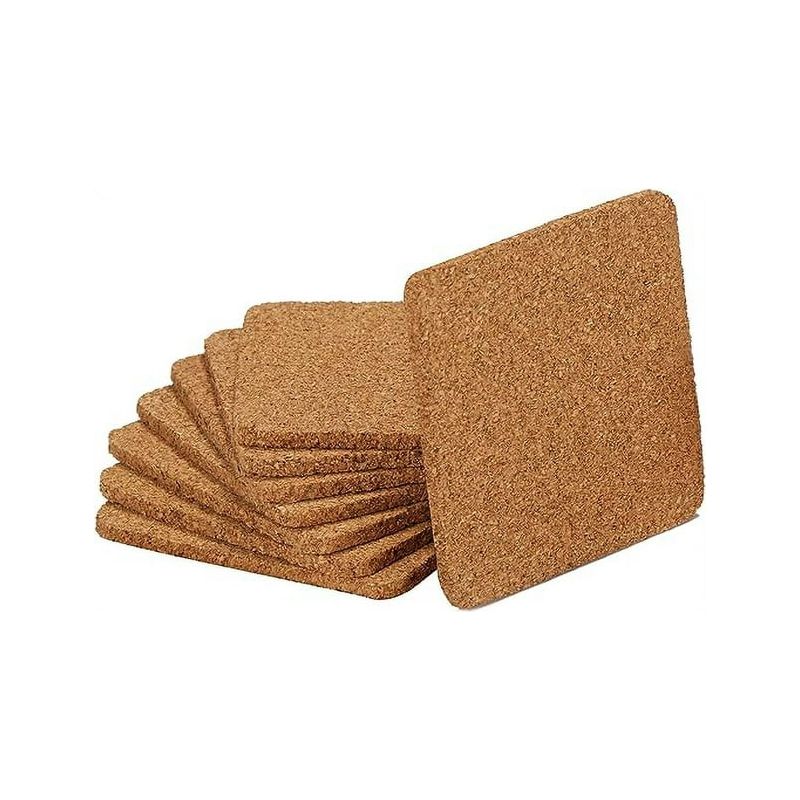 Korkuntersetzer Für Getränke (8 Stück/quadrat) - Quadratische Untersetzer - Korkuntersetzer