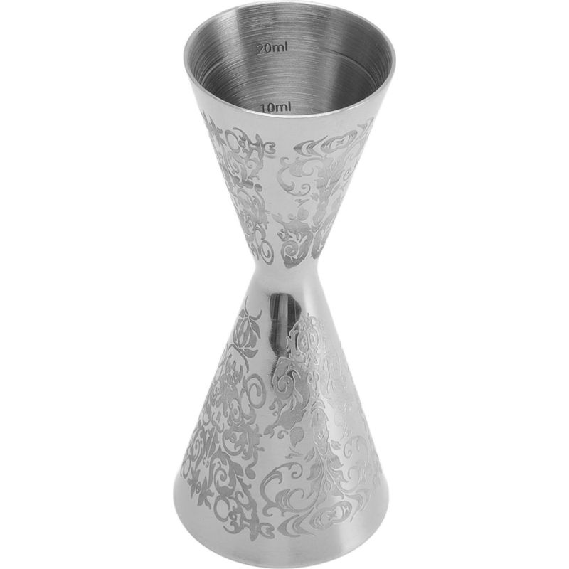 Doppelkopf-jigger 30 Ml/45 Ml Aus Graviertem Edelstahl Für Cocktails Und Die Hausbar