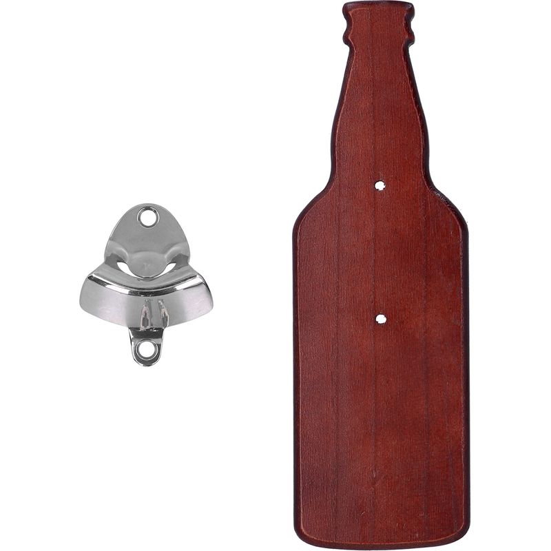 Flaschenöffner Aus Holzverbundmaterial Mit Starkem Magneten, Praktisch Zum Sammeln Von Weinkorken, Flaschenförmiges Design Für Bierflaschen, Ideal Für Restaurants, Bars, Küchen Und