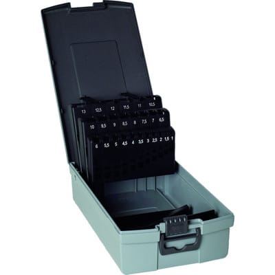 Kassette für Spiralbohrersatz 36 WN Ø-Bereich 1,0-5,9mm 0,1mm steigend