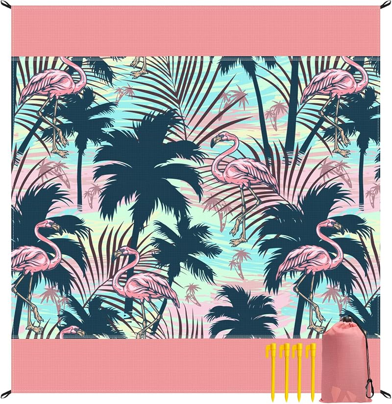 Bseical Sandfeste Strandmatte, 280 X 300 Cm, Picknickdecke, Wasserdicht Und Waschbar, Große Größe Für Reisen, Camping, Strand Und Garten – Inklusive Tragetasche