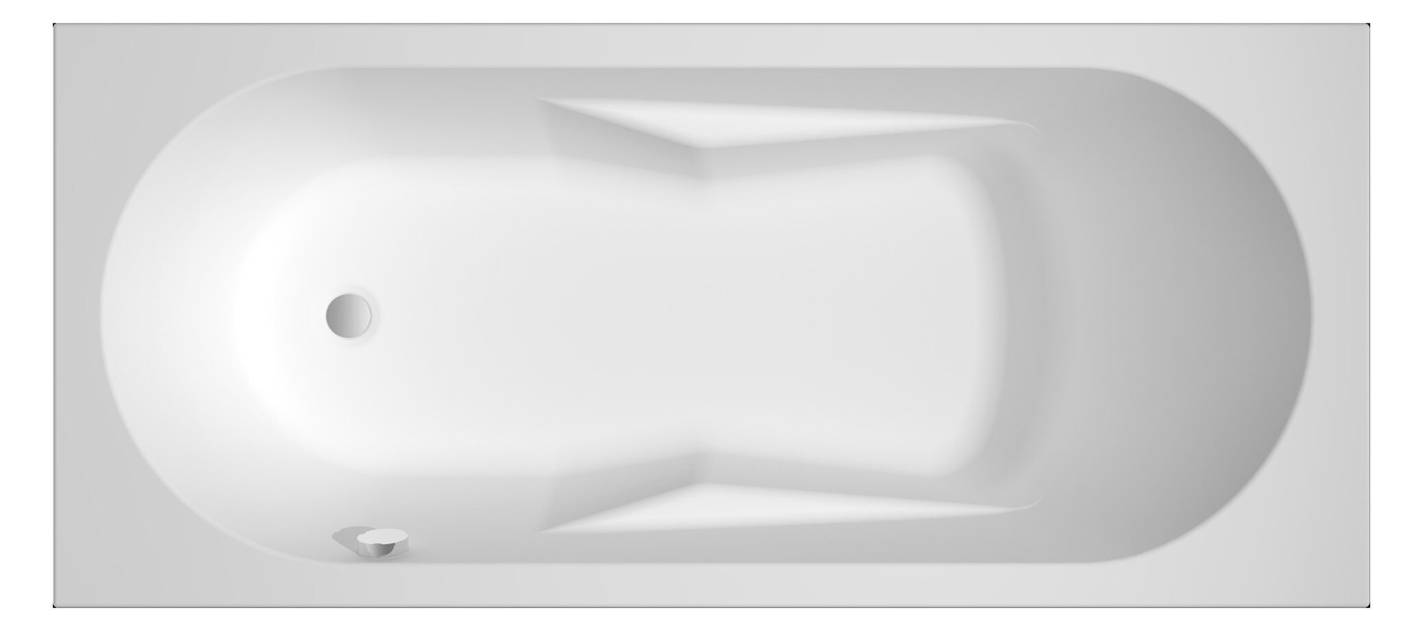 Riho Lazy Rechteck-badewanne, Version Links, Einbau, 1-sitzer,