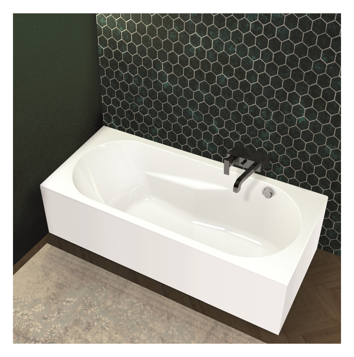 Riho Lazy Badewanne, Version Rechts, Plug&play-variante,