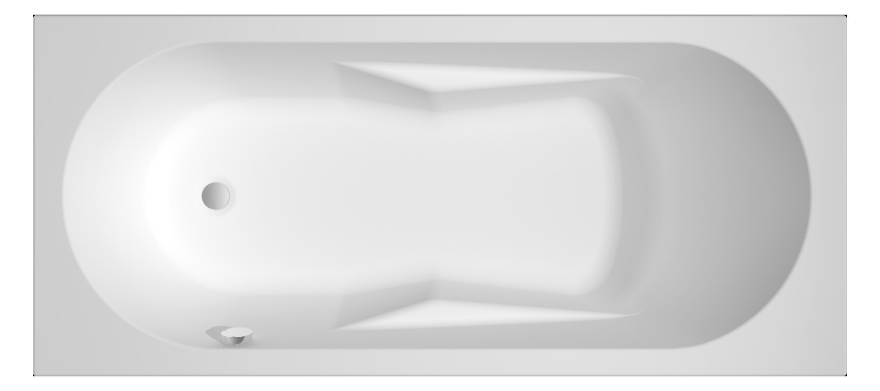 Riho Lazy Rechteck-badewanne, Version Rechts, Einbau, 1-sitzer,