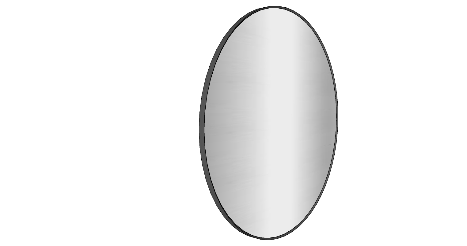Riho Shield Spiegel Rund, Indirekte Beleuchtung, Schwarz, 205557