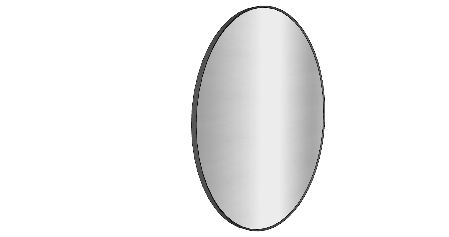Riho Shield Spiegel Rund, Indirekte Beleuchtung, Schwarz, 205555