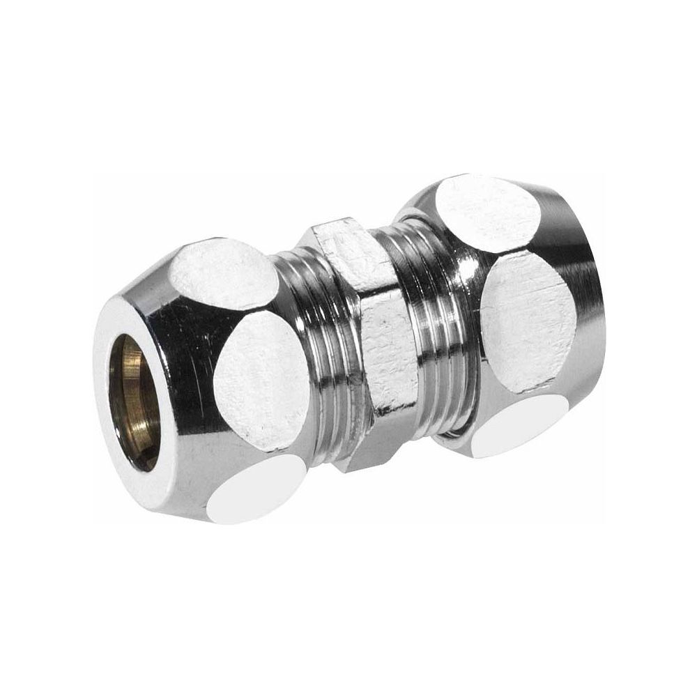 Schlösser Doppel-quetschverschraubung, Dn 10, 3/8" X 10mm, Verchromt