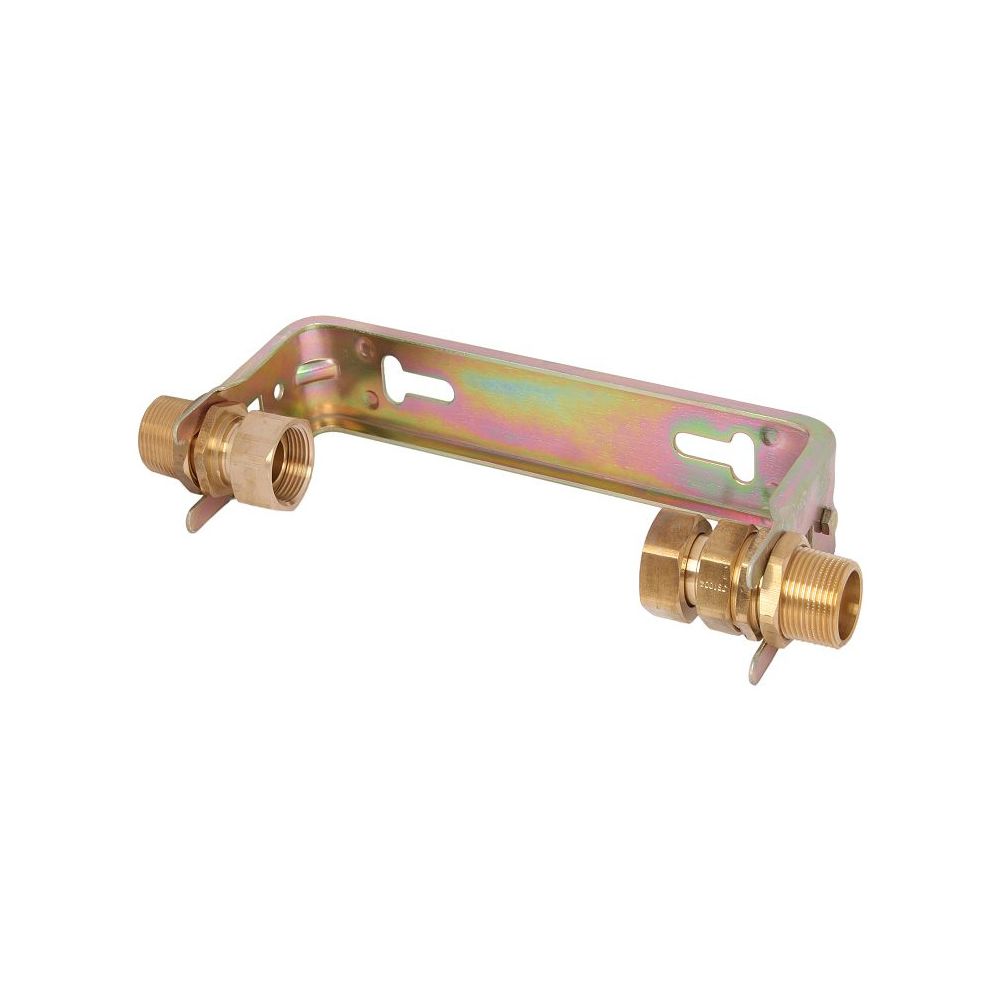 Schlösser Wasserzähler-einbaubügel Waagerecht Mit Verschraubung, Starr, Dauerdurchfluss Q3 10m3/h, 1 1/2" X 1 1/2", Verzinkt