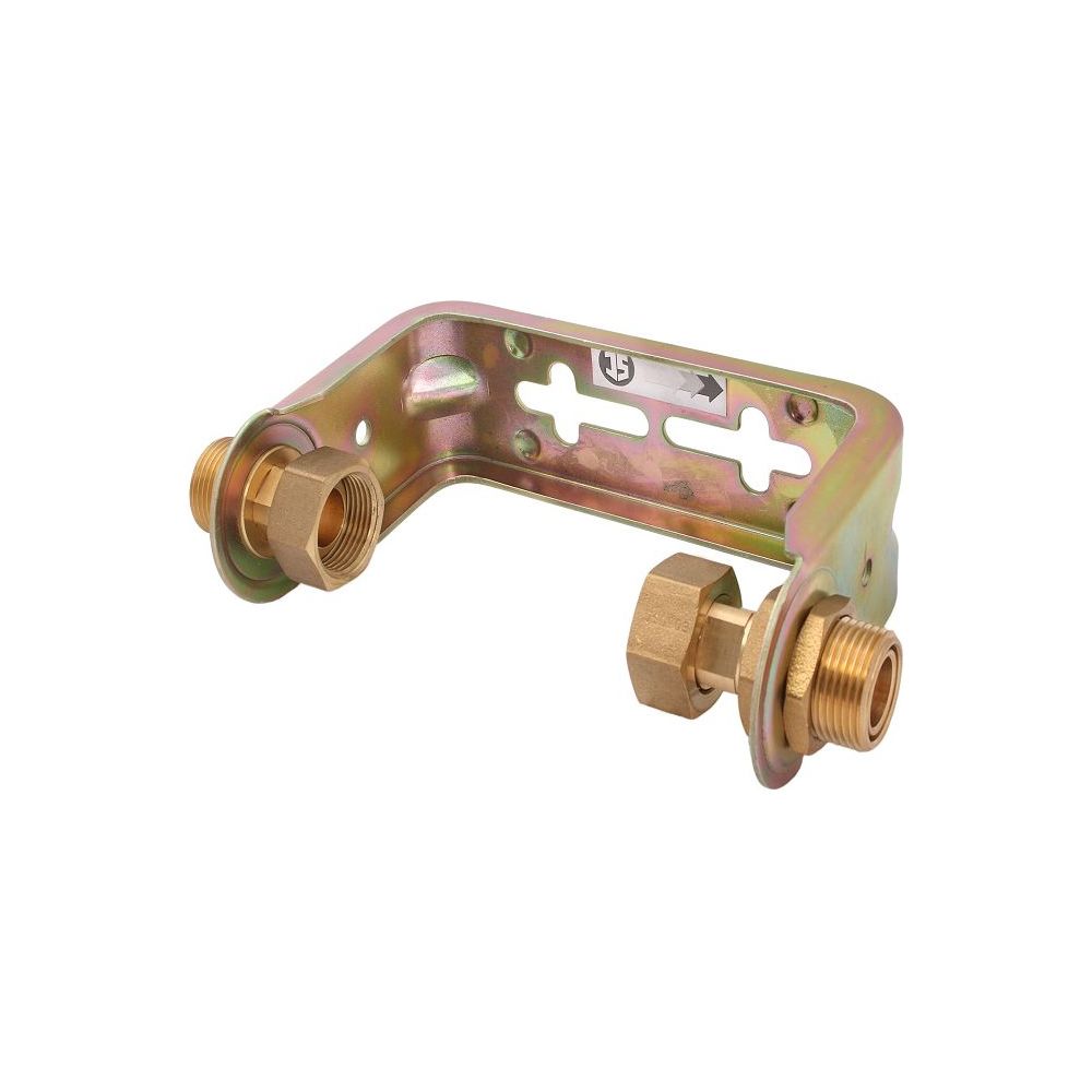 Schlösser Wasserzähler-einbaubügel Mit Verschraubung, Starr, Q3 2,5m3/h, 3/4" X 3/4", Baulänge 110mm, Verzinkt