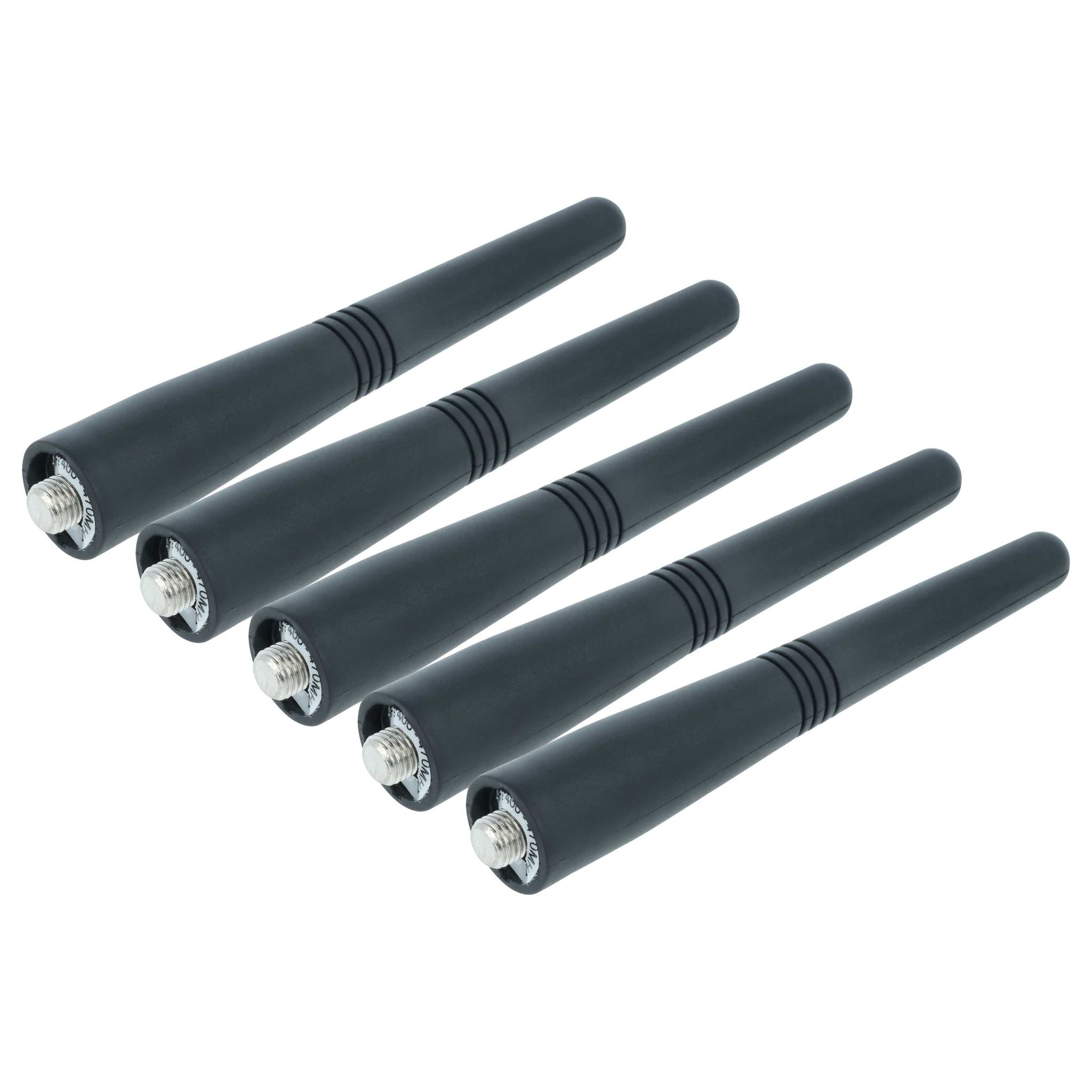 Vhbw 5x Antenne Kompatibel Mit Motorola Gp88, Ht1550, Ht1250-ls Plus, Gp660 Für Gp68, Ht1250, Ht1250-ls, Gp680 Funkgerät - 9,4 Cm Schwarz