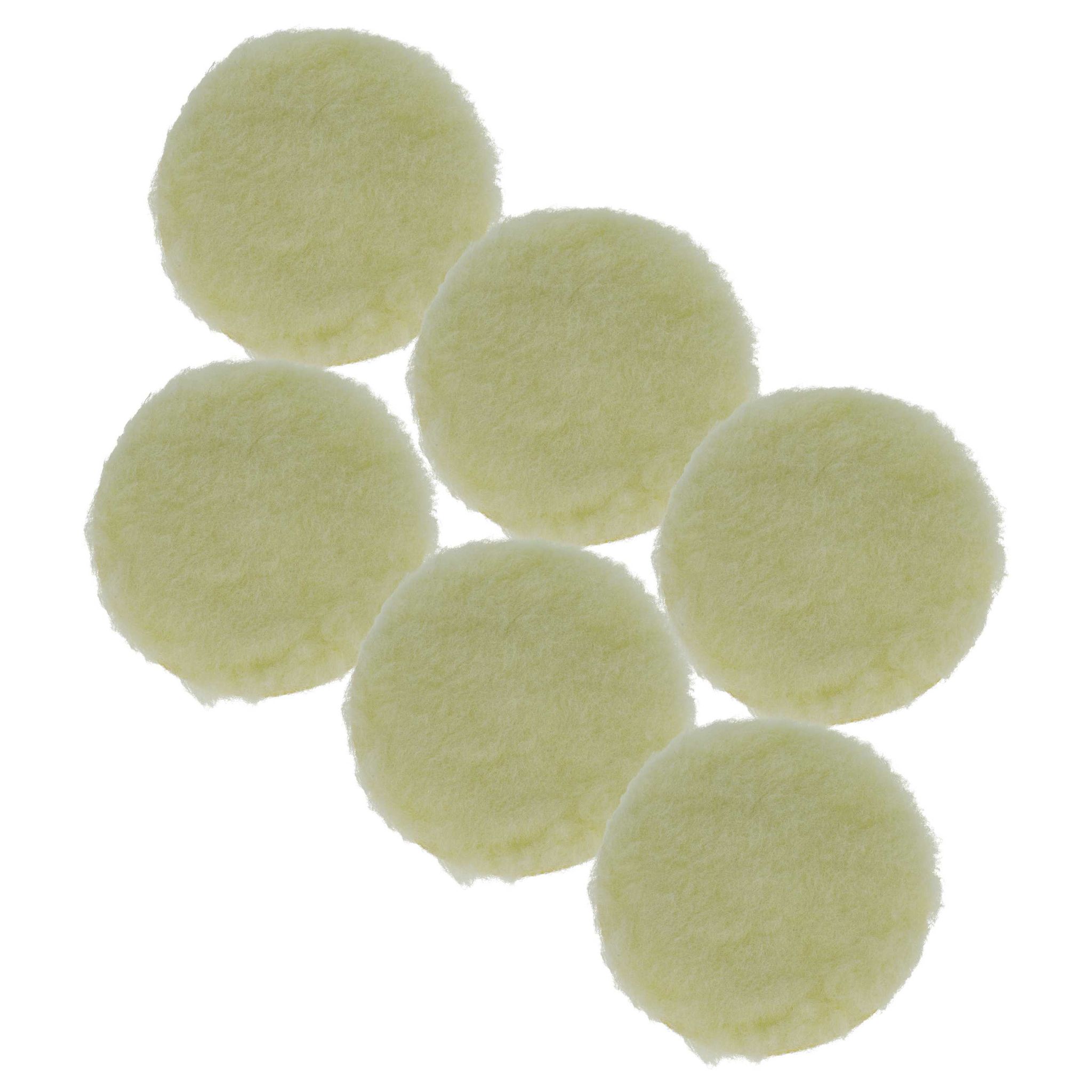 Vhbw 6x Polierschwamm Kompatibel Mit Bosch Pex 400 Ae Exzenter- & Schwingschleifer - 12,5 Cm Durchmesser, Beige