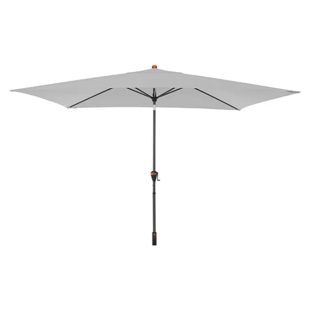 Doppler Marktschirm MyZone 200 cm x 300 cm Hellgrau mit Kurbelmechanik