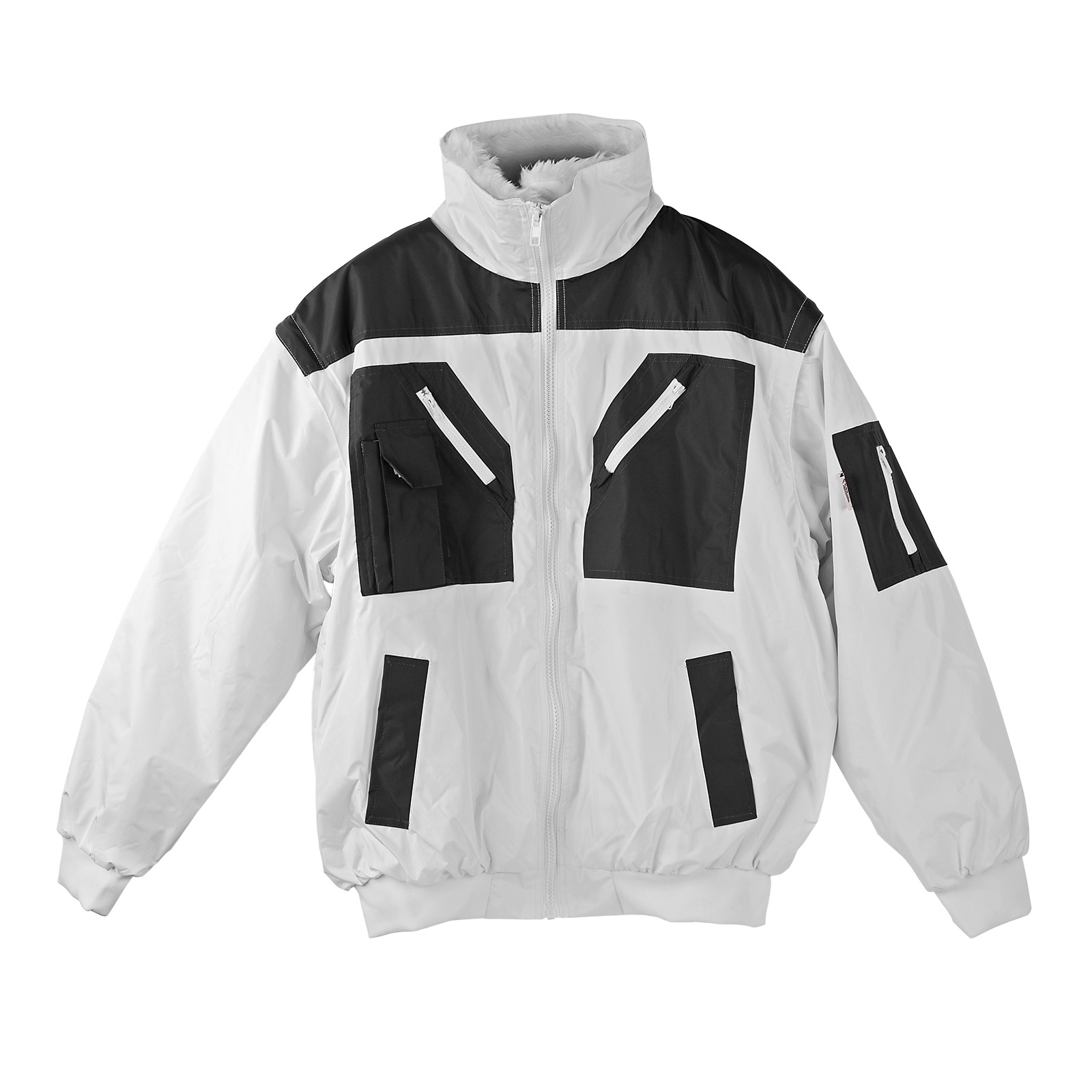 Kestek Pilotenjacke Arbeitsjacke Winterjacke 4in1 Herren Weiss Grau L
