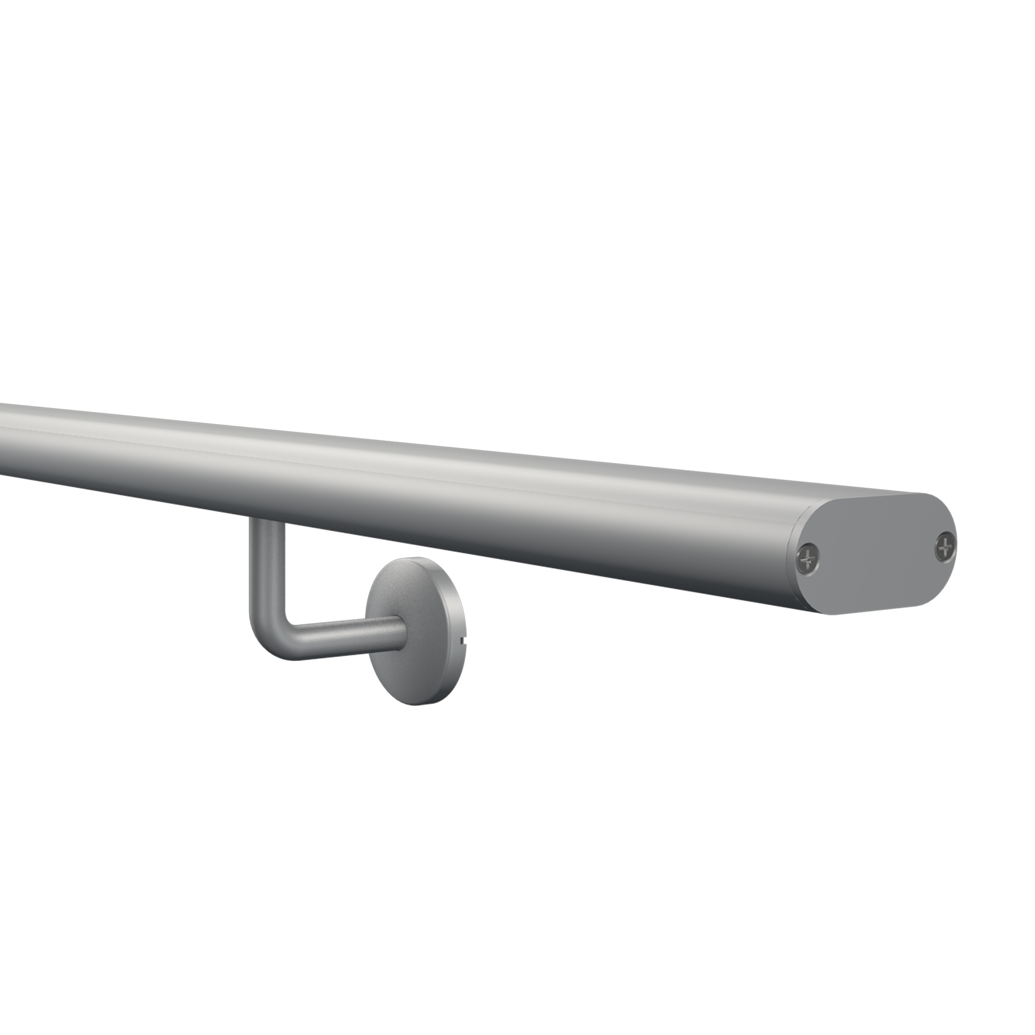 Inga - Wandhandlauf-set Aus Eloxiertem Aluminium + Stützen