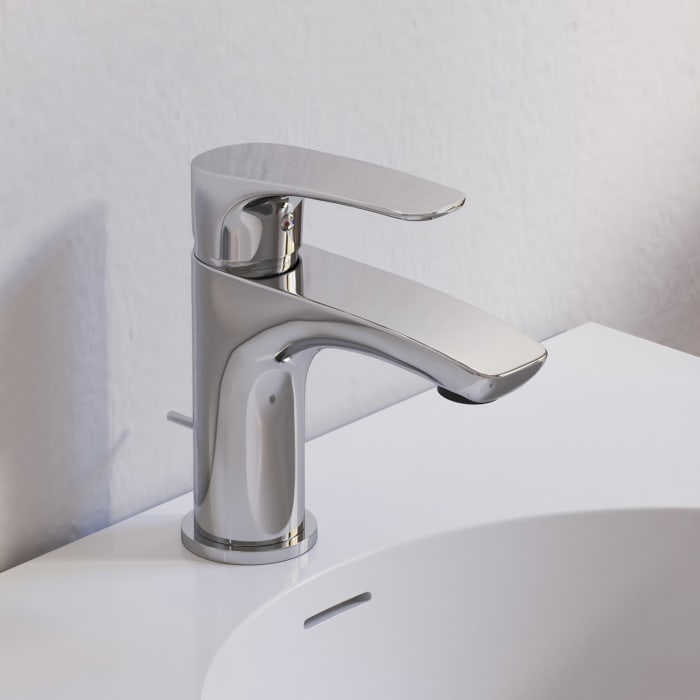 Kronenbach Rivara Waschtisch-einhebelmischer Mit Zugstangen-ablaufgarnitur 1 1/4, Wassersparend
