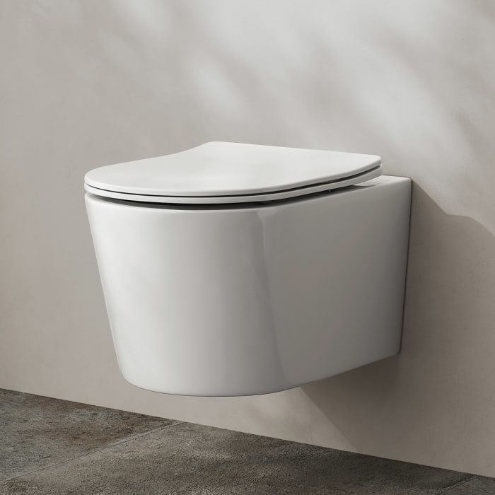 Kronenbach Tube Wand-wc Spülrandlos Mit Rotationsspülung Und Wc-sitz Slim