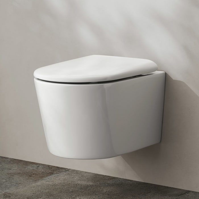 Kronenbach Tube Wand-wc Spülrandlos Mit Rotationsspülung Und Wc-sitz Wrapover
