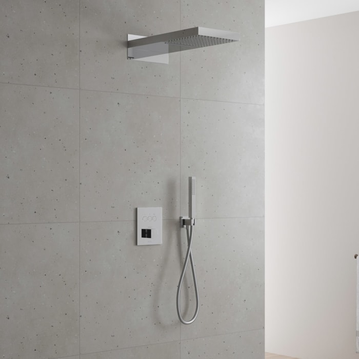 Kronenbach Smart Push Thermostat Duschsystem Unterputz Für 3 Verbraucher, Eckig