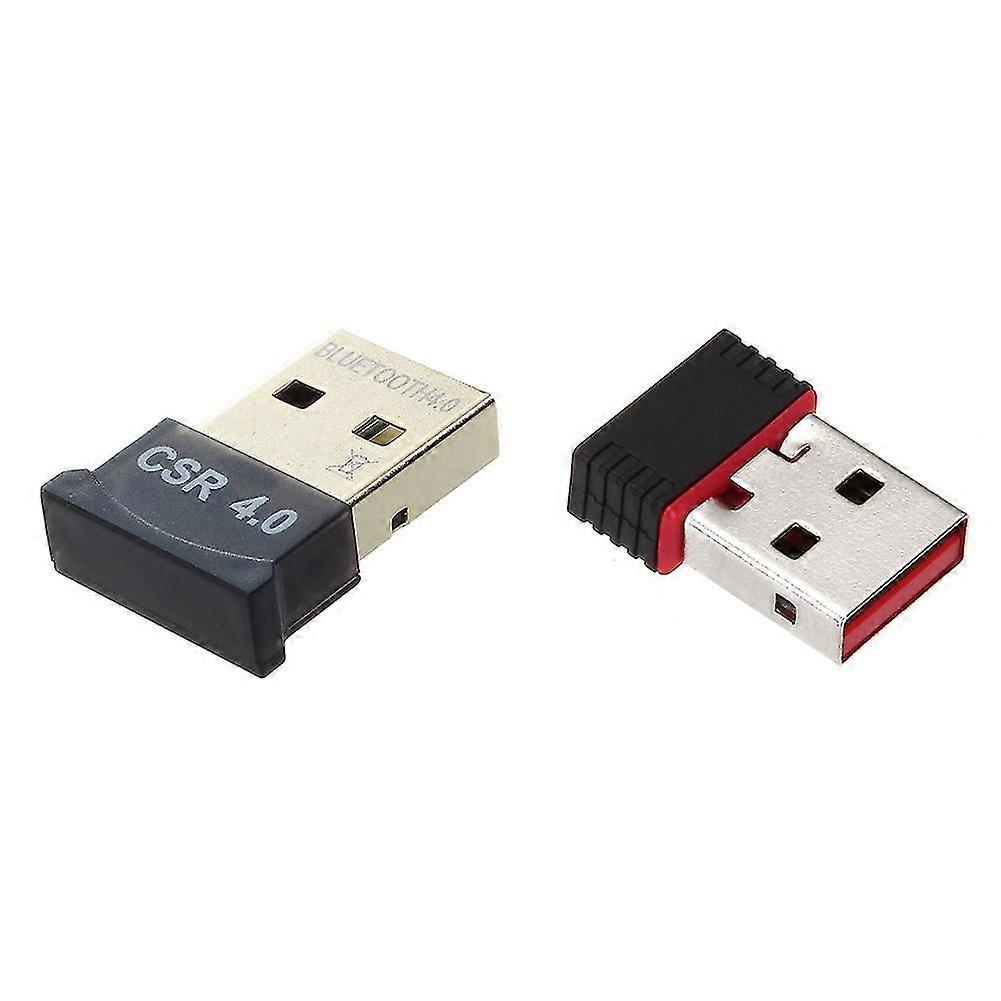 1 Stück Bluetooth V4.0 Dongle-adapter Und 1 Stück Mini-usb-laufwerk Wireless Lan-adapter