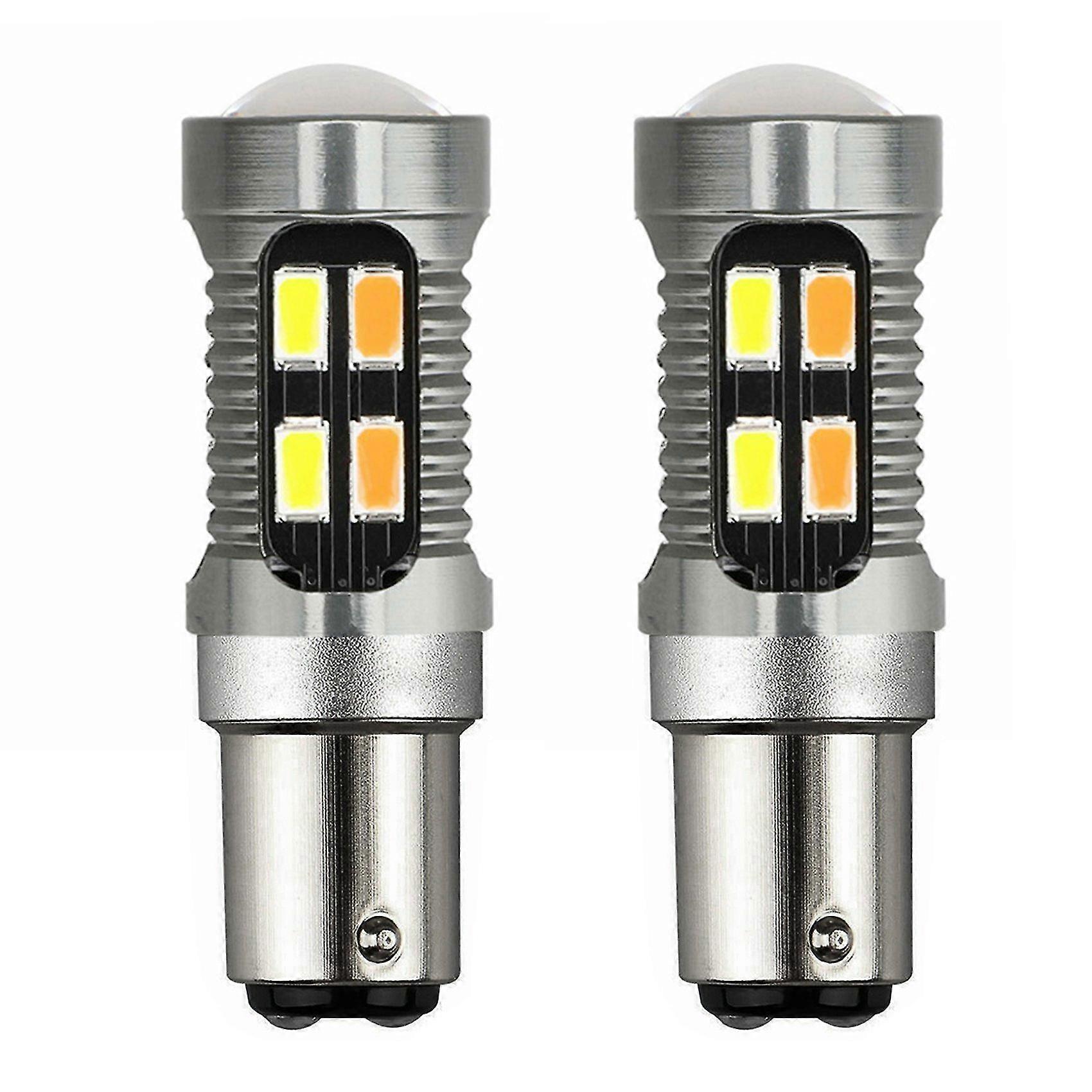2x Led-licht, Doppelte Farbe, 1157, Bay15d, P21/5 W, 5630, 20 Smd, Canbus, Auto-bremse, Rückfahrleuchte, Blinker, Signal