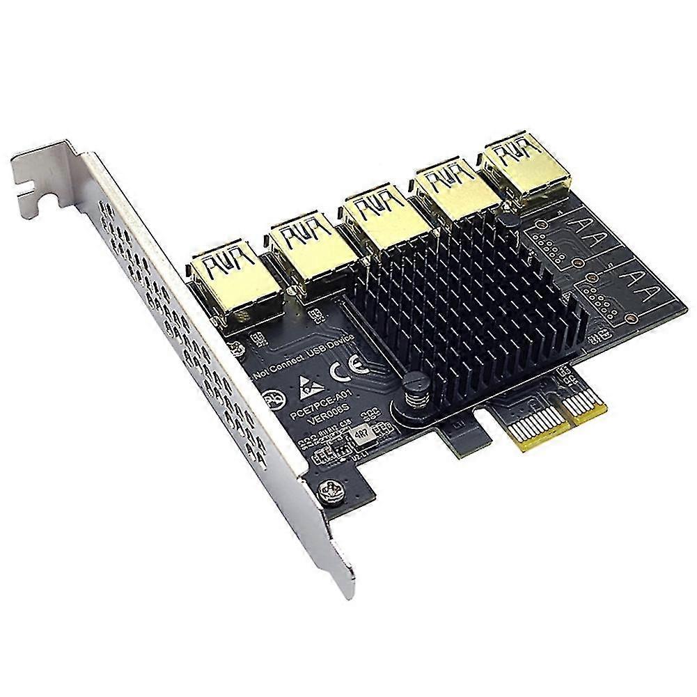 Pci-e 1x Auf 5 Pci-e-adapterkarte, Pci-e-grafikkarte, Usb3.0-steckplatz, Kompatibel Mit X4, X8, X16-schnittstelle