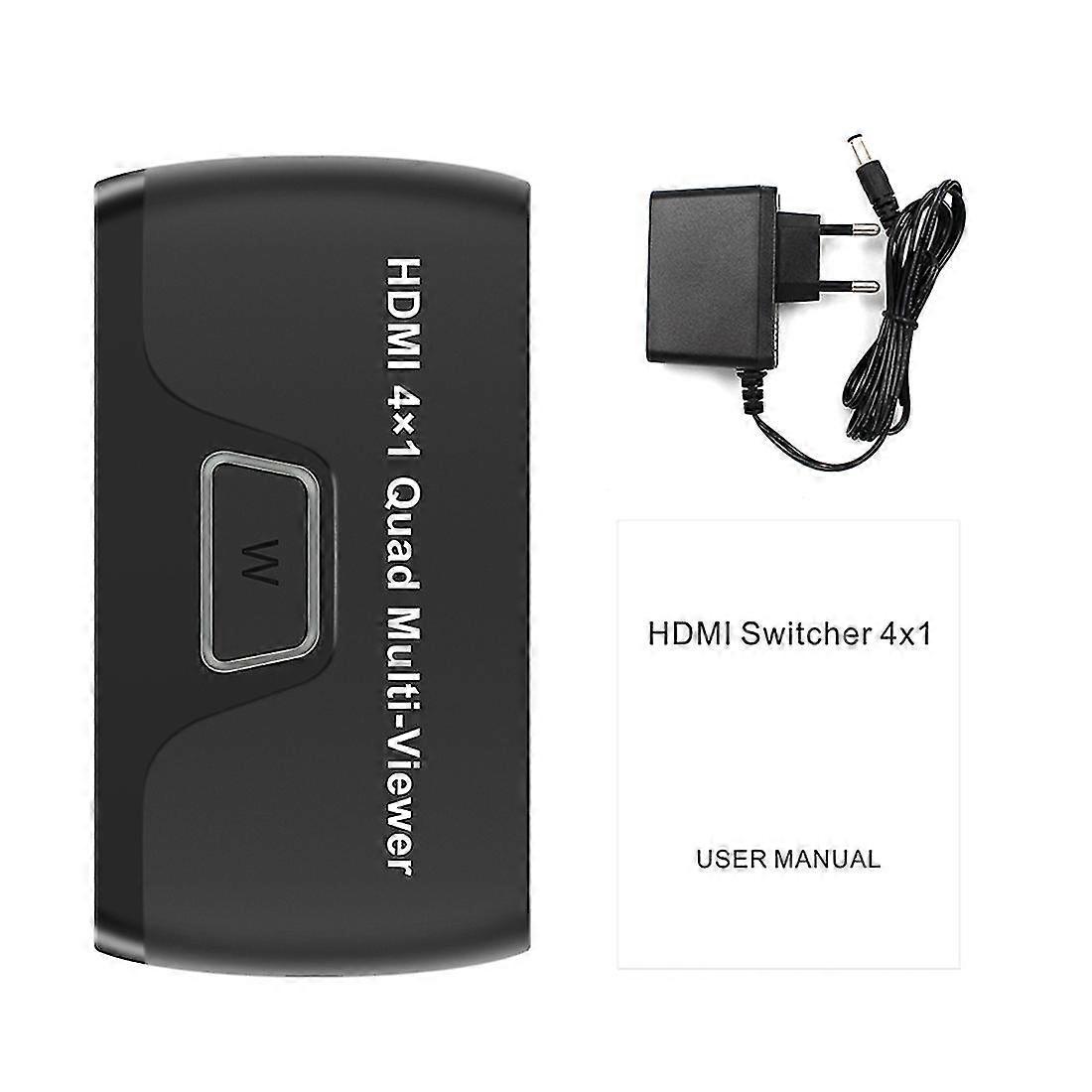 -4x1-kompatibel -bildschirmbetrachter -kompatibler 4-in-1-splitter, Eu-stecker