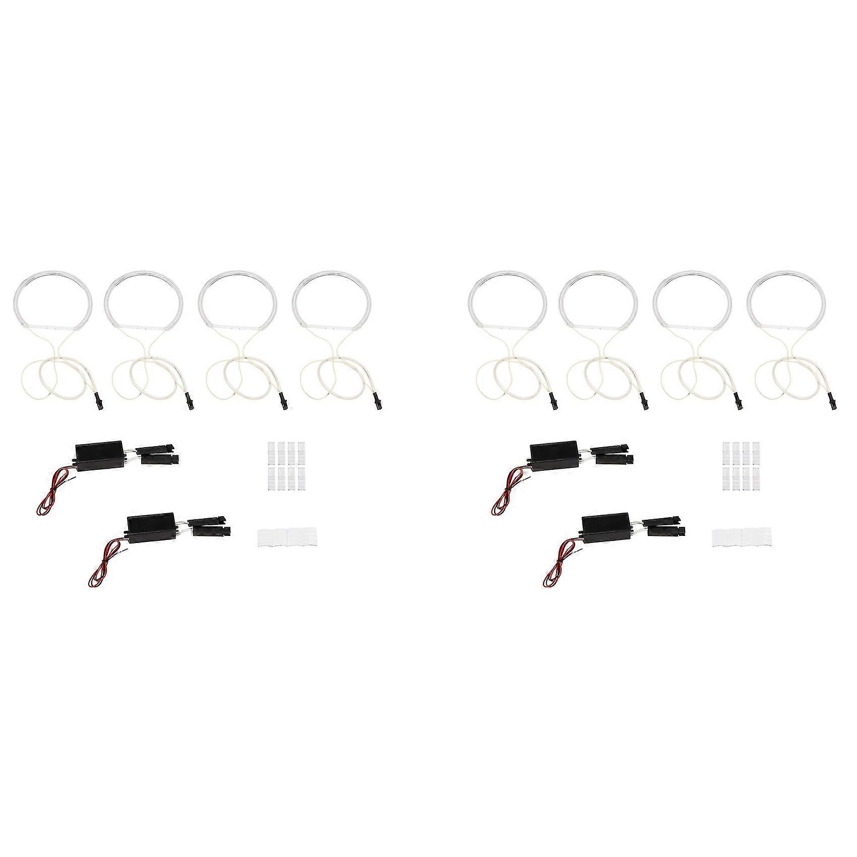8 Stücke Weiß Scheinwerfer Ccfl Led Angel Eyes Kit Halo Ring Drl Blinker Licht Ccfl Scheinwerfer Lampe Fo