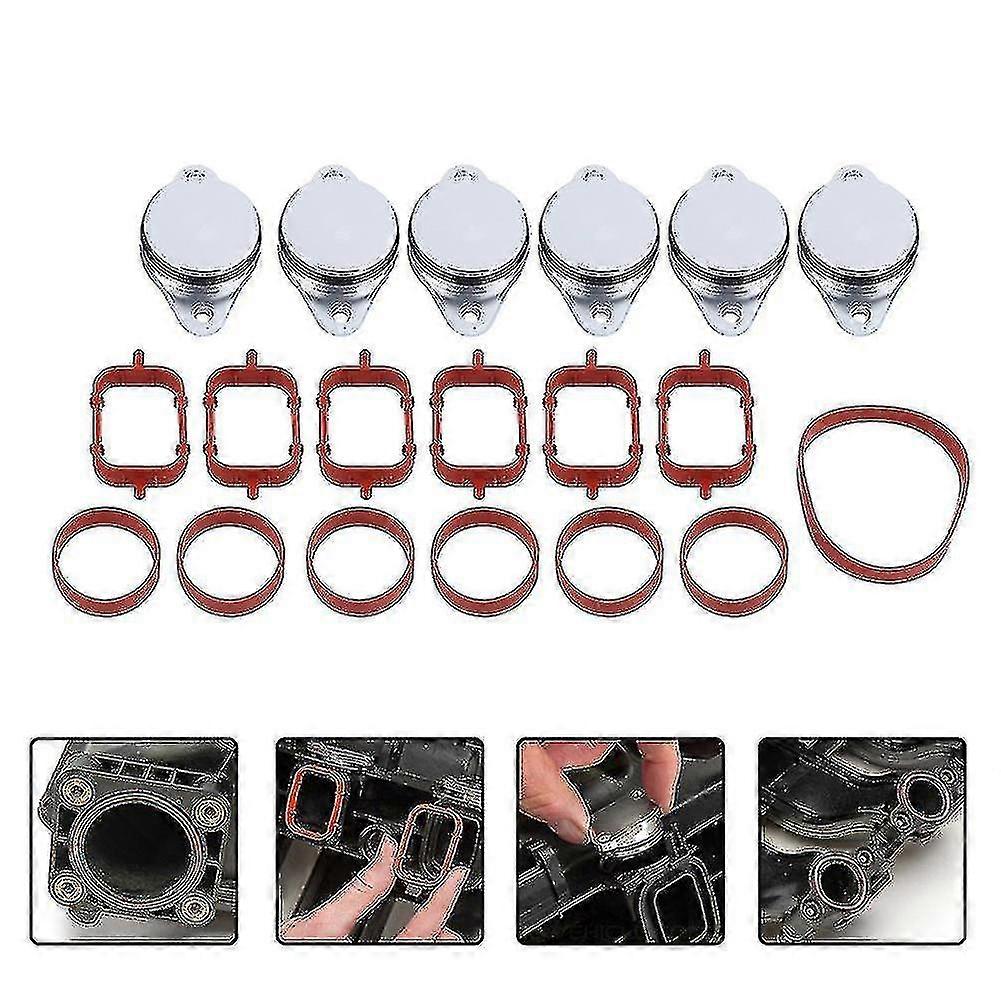 6x 33mm Diesel Tourbillon Flap Blanks Bondes Kit De Joints D'Admission Für Bmw 320d 330d 520d 525d 530d 730d Ty
