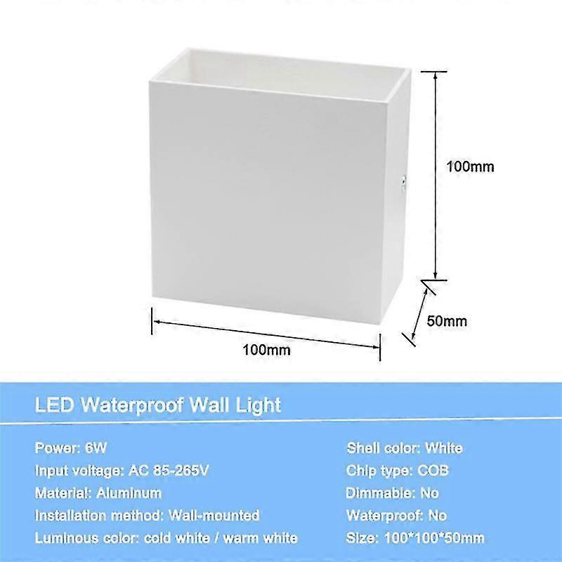 6 W Aluminium-nachttisch-wandleuchte, Schlichter Stil, Schlafzimmer-treppendekoration Für Drinnen Und Draußen