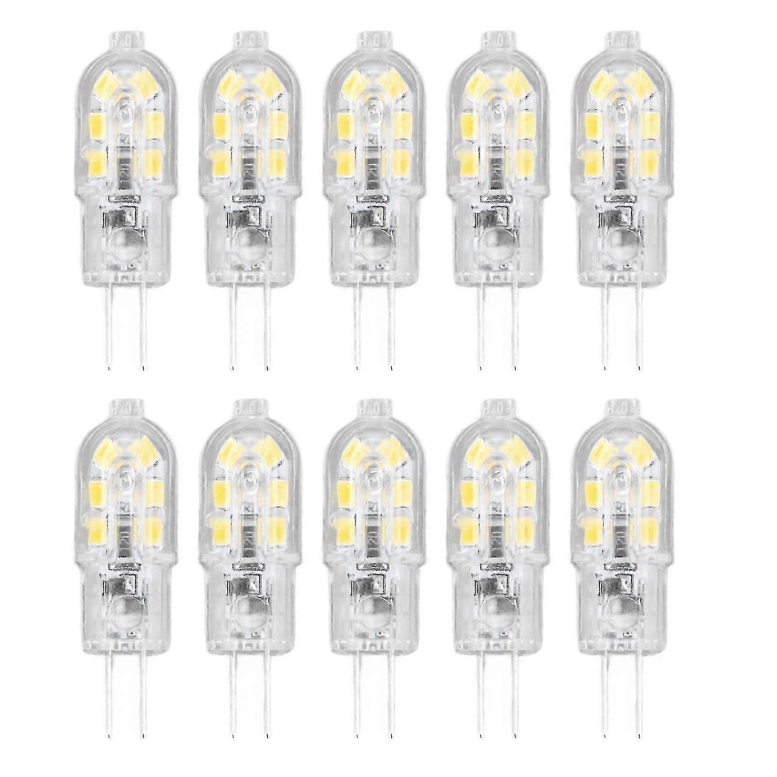 10 Stück G4 Led-glühbirne, Einstellbare Helligkeit, Hohe Farbwiedergabe, Transparente Schale, Für Landschaftsbeleuchtung, Dc 12 V, Warmes Licht