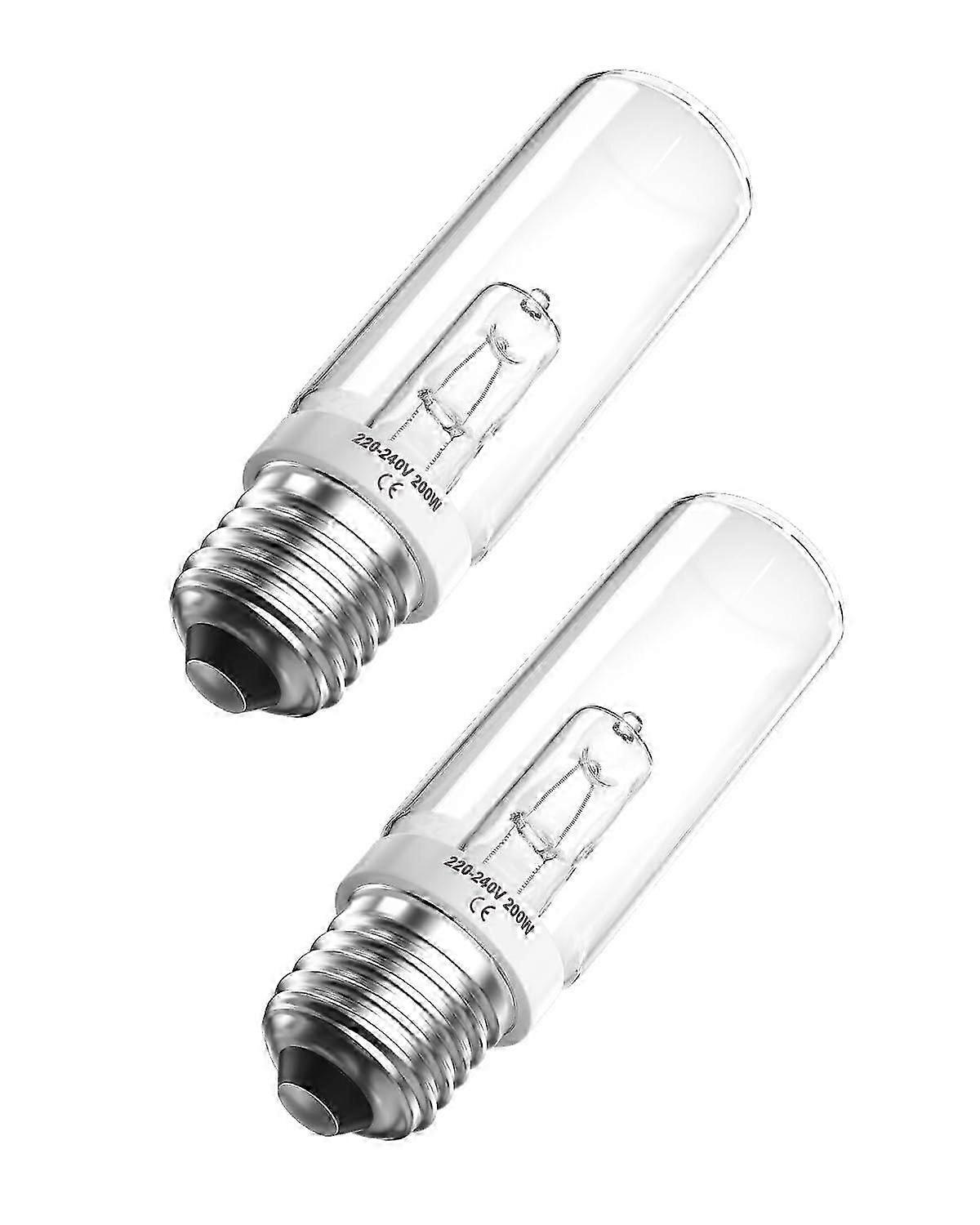 Dimmbare E27-200-w-röhrenglühbirnen, Warmweiß, 2800 K, Jdd E27-edison-glühbirnen, Hohe Helligkeit 2820 Lumen, Ac220-240 V, 2er-pack