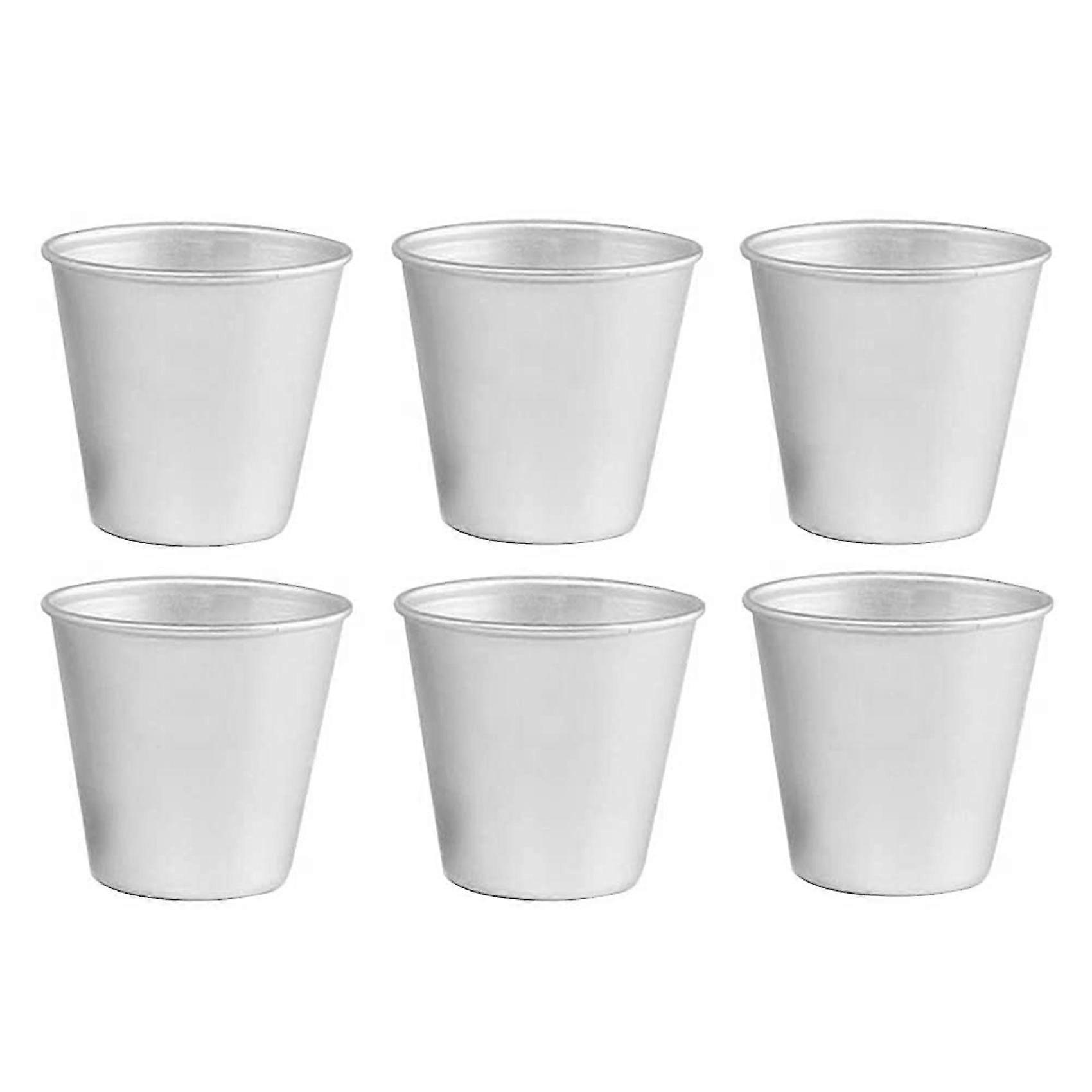6 Stück Aluminium-dariol-form, Backförmchen, Dariole-pudding-dessert-creme-formen, Rund, Antihaftbeschichtet, Eier-teer
