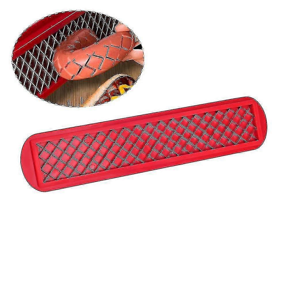 Hot-dog-schneidewerkzeug – 10 Zoll – Red-safe-edelstahl