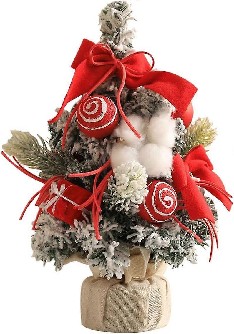 Andenken-weihnachtsschmuck, Miniatur-weihnachtsbaum, Mini-weihnachtsbaum, Stille Nacht (rot, Einheitsgröße)